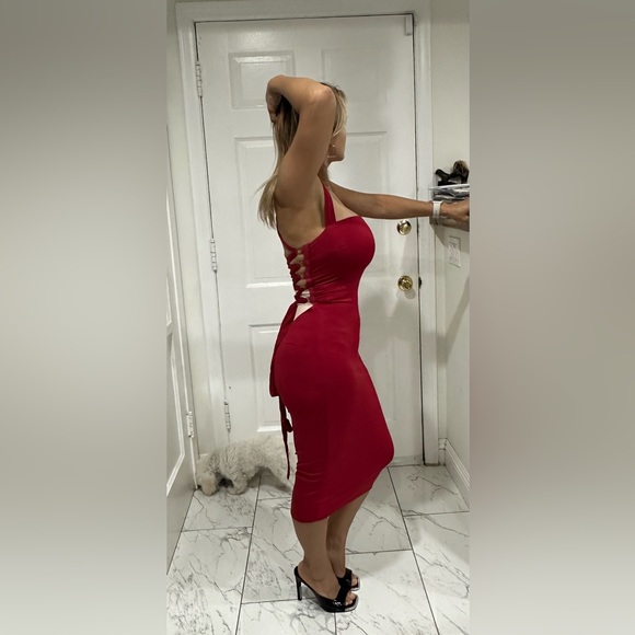 Red sexy cocktail dress Medium - Picture 8 of 8
